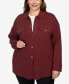 Фото #1 товара Plus Size Solid Shacket Sweater