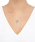 ფოტო #2 პროდუქტის Diamond Heart Cluster Mother & Child Pendant Necklace (1/10 ct. t.w.) in Sterling Silver