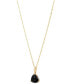 ფოტო #3 პროდუქტის Onyx Trillion-Cut 18" Pendant Necklace in 14k Gold