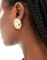 ASOS DESIGN stud earrings with round vintage look design in gold tone