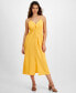 Фото #1 товара Women's Sleeveless Twist-Front Midi Dress, Created for Macy's