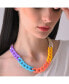 ფოტო #3 პროდუქტის Women's Multicolor Colorblock Chainlink Necklace