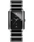 ფოტო #1 პროდუქტის Unisex Swiss Integral Diamond Accent Black Ceramic and Stainless Steel Bracelet Watch 31mm R20206712