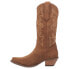 Фото #6 товара Dingo Out West Tall Embroidery Round Toe Cowboy Womens Brown Casual Boots DI920