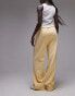 Фото #3 товара Topshop acid wash wide leg jogger in buttermilk