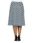 Plus Size Elastic Waist Knee Length Skirt