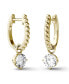 ფოტო #6 პროდუქტის Moissanite Beaded Drop Earrings 1 ct. t.w. Diamond Equivalent in 14k Gold