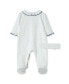 ფოტო #2 პროდუქტის Baby Girls Rosebud Footed Coverall and Headband, 2 Piece Set