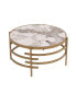 32.48" Modern Round Coffee Table with Sintered Stone Top