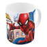 Mug Spider-Man Great power Blue Red Ceramic 350 ml