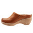 Фото #4 товара Softwalk Madison Plush S2268-223 Womens Brown Leather Clog Sandals Shoes 9.5