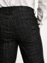 Фото #9 товара ASOS DESIGN slim suit trousers in crosshatch in black