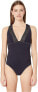 Фото #2 товара Stella McCartney Womens 182664 Contrast Stitching One Piece Swimsuit Size L