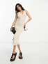 Фото #1 товара Lindex sanna knitted midaxi summer dress in beige