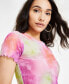 Women's Tie-Dye Mesh Short-Sleeve T-Shirt, Created for Macy's