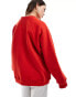 Фото #4 товара ASOS DESIGN oversized raglan sweatshirt in red