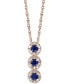 Фото #1 товара LALI Jewels sapphire (1/6 ct. t.w.) & Diamond (1/10 ct. t.w.) 18" Pendant Necklace in 14k Rose Gold or 14k White Gold