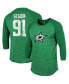 Фото #1 товара Men's Tyler Seguin Kelly Green Dallas Stars Name and Number Tri-Blend Raglan 3/4-Sleeve T-shirt