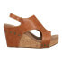 Фото #1 товара Corkys Tiffanee Studded Wedge Womens Brown Casual Sandals 41-0266-COGN