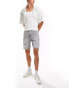 Фото #5 товара ONLY & SONS regular fit distressed denim shorts in washed grey