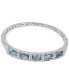 ფოტო #4 პროდუქტის Blue Topaz (14 ct. t.w.) & Diamond (1/8 ct. t.w.) Bangle Bracelet in Sterling Silver