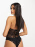 Fashionkilla lace corset body co-ord in black