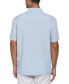 ფოტო #2 პროდუქტის Men's Short Sleeve Button Front Floral Embroidered Panel Shirt