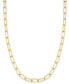 18k Gold-Plated Stainless Steel Paperclip Chain 18" Collar Necklace