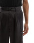 Weekday Uno co-ord loose fit satin trousers in black