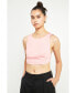 ფოტო #1 პროდუქტის Women's Elastic Band Open Back Crop Top