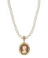 ფოტო #1 პროდუქტის Acrylic Imitation Pearl Cameo Pendant Necklace