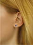 Silver earrings with real blue Topaz JJJ1032DBS