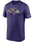 ფოტო #3 პროდუქტის Men's Big and Tall Purple Baltimore Ravens Logo Essential Legend Performance T-shirt