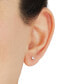 ფოტო #4 პროდუქტის 2-Pc. Set Cubic Zirconia Stud & Textured Hoop Earrings in 10k Gold