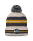 Men's Vegas Golden Knights Charcoal, Cream 2024 NHL Winter Classic Cuffed Knit Hat with Pom