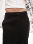Фото #5 товара Topshop tailored wide leg slouch trouser in black