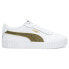 Фото #1 товара Puma Carina 2.0 Velvet Lace Up Womens White Sneakers Casual Shoes 39065601