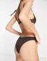 Фото #4 товара RVCA high leg bikini bottom in high shine brown