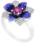 Women's Topaz Flower Ring in Sterling Silver