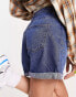 Noisy May denim mom shorts in blue