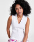 ფოტო #3 პროდუქტის Women's Johnny-Collar Knit Tank Top, Created for Macy's