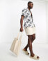 Фото #3 товара New Look short sleeve leaf print shirt in white