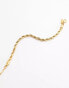 Фото #2 товара Neck On The Line 4mm gold plated stainless steel rope bracelet