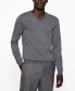 Фото #1 товара Boss Men's V-Neck Slim-Fit Sweater