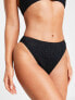 Фото #1 товара South Beach exclusive mix and match crinkle high waist bikini bottom in black
