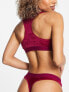 Фото #2 товара Tommy Hilfiger Original velour unlined bralette in cherry red
