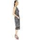 Фото #13 товара Women's Zebra-Print Faux Wrap Midi Dress