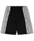 Фото #1 товара Men's Black, Silver New Jersey Nets Big and Tall Tape Mesh Shorts