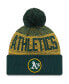 Men's Green Oakland Athletics Authentic Collection Sport Cuffed Knit Hat with Pom