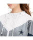 Women's White, Navy Dallas Cowboys Staci Half-Zip Hoodie Windbreaker Jacket